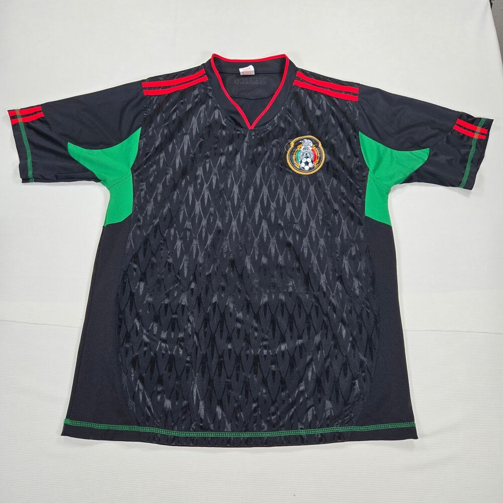 Mexico National Soccer Team Black Short Sleeve Soccer Jersey Men's‎ Size Large